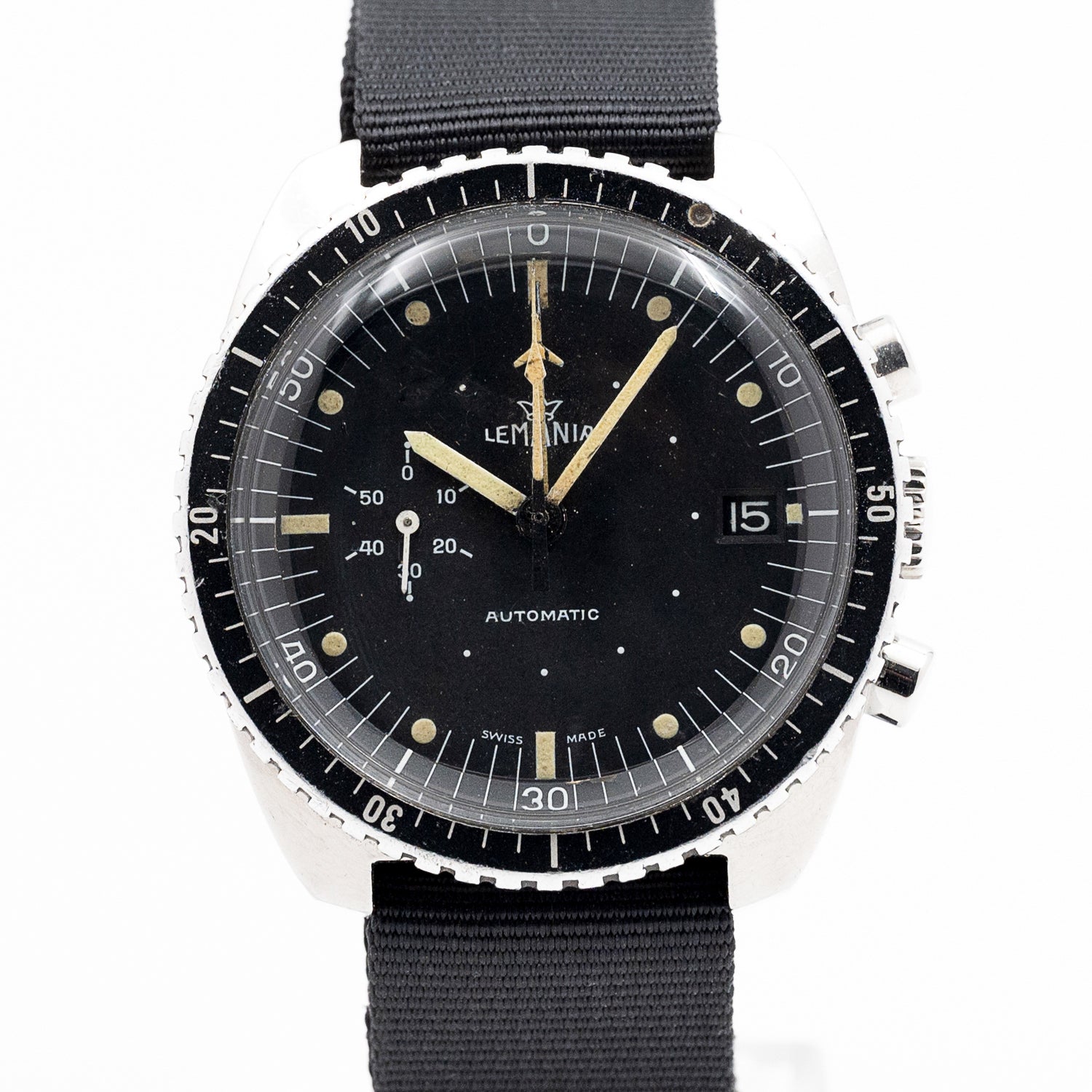 Lemania Automatic SA Airforce Wristwatch - Swiss Military Pilot Watch for Men - Perfect for Aviation Enthusiasts & Outdoor Adventures