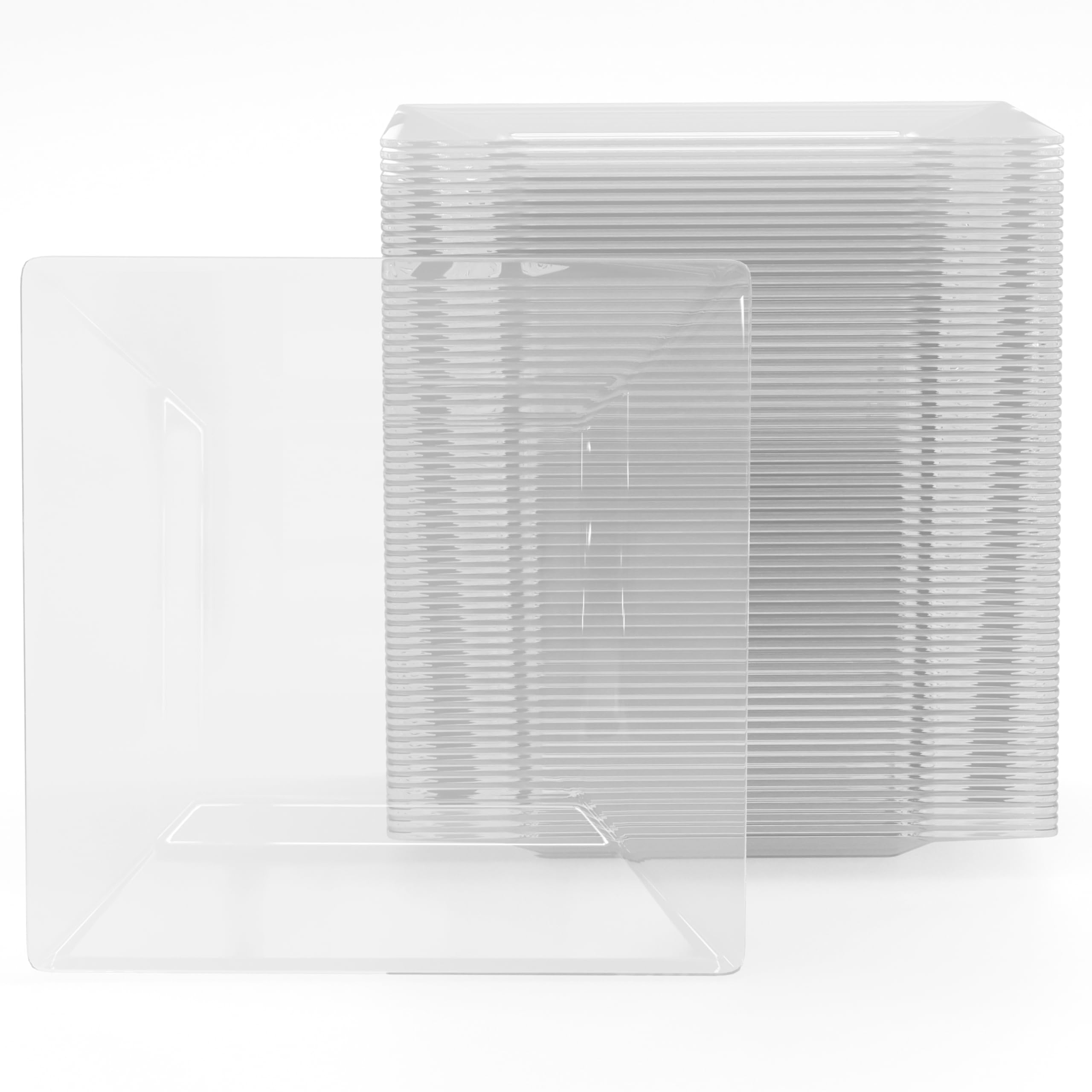 120 Pack 6.5 Inch Disposable Plastic Appetizer Plates - Crystal Clear Dessert Plates for Weddings, Birthdays, Parties - Elegant Stackable BPA-Free Tableware - Perfect for Cocktail Receptions, Buffets, and Formal Dining Events