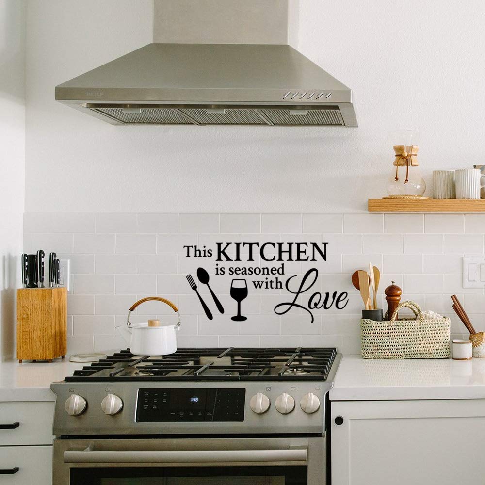 Love-Themed Vinyl Wall Decal for Kitchen Decor - Perfect for Home, Dorm & Office - Easy Peel & Stick Art Letters for DIY Wall Art