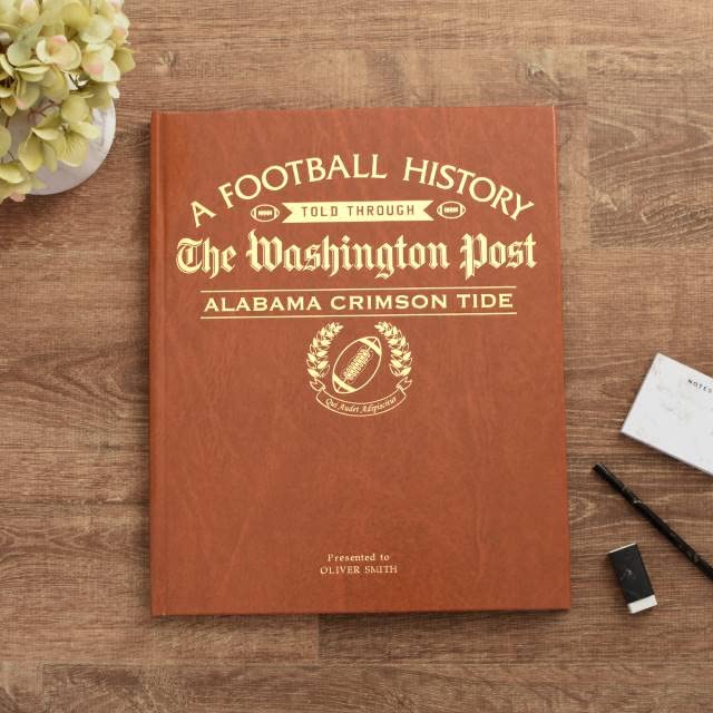Personalized College Football Newspaper History Book - A3 Large Deluxe Hardcover for Fans, Alumni & Students | Unique Sports Memorabilia Gift for Graduation, Game Day & Home Decor
