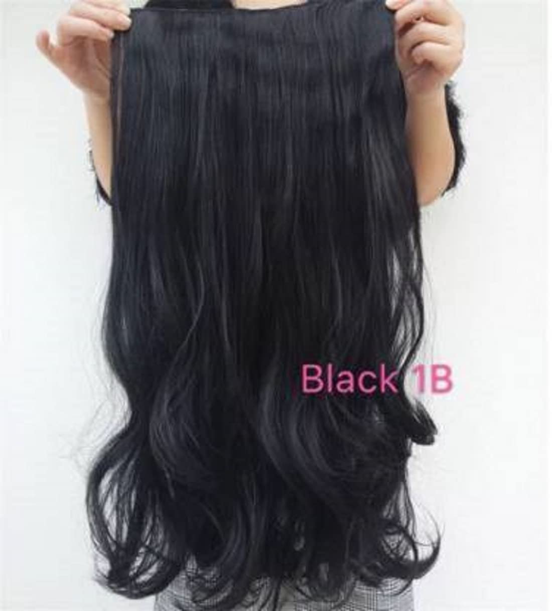 Natural Brown Long Curly Hair Extensions - Clip-In Synthetic Hairpiece for Volume & Length - Full Head Human-Like Hair Extensions for Daily Wear & Special Occasions