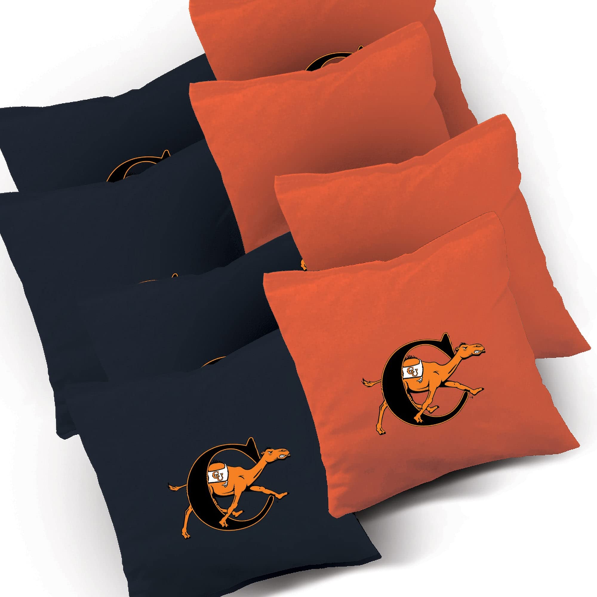 Premium Campbell Smoke Cornhole Boards Set - 2 Regulation-Sized Boards & 8 Custom Team Logo Bags | Outdoor Lawn Games for Backyard, Tailgating & BBQ Parties