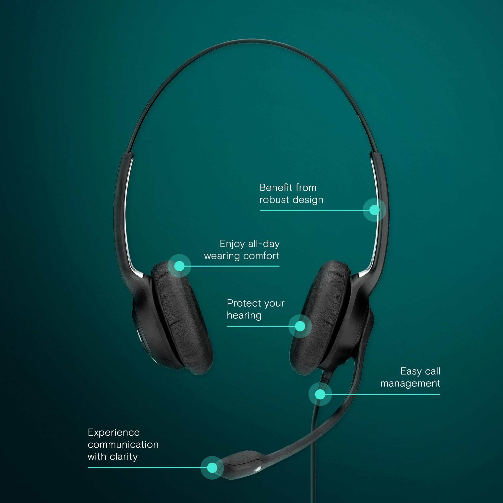 EPOS I SENNHEISER IMPACT SC 260 USB MS II On-Ear Wired Headset - Black | Noise-Cancelling Office Headphones for Conference Calls, Gaming & Remote Work