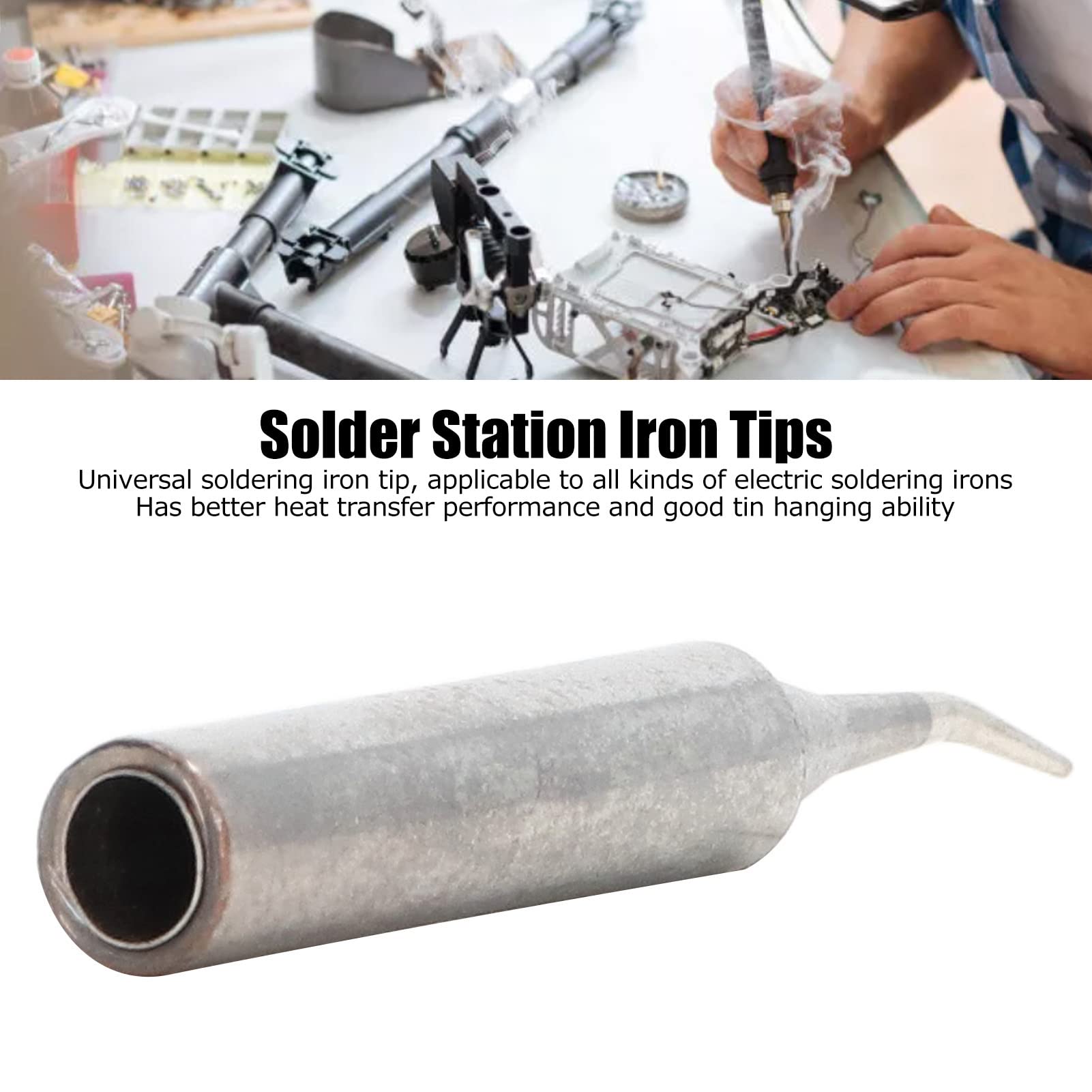 High Temperature Resistant IS Type (Elbow Head) Oxygen-Free Copper Soldering Iron Tip Replacement - Perfect for Electronics Repair, DIY Projects, and Jewelry Making