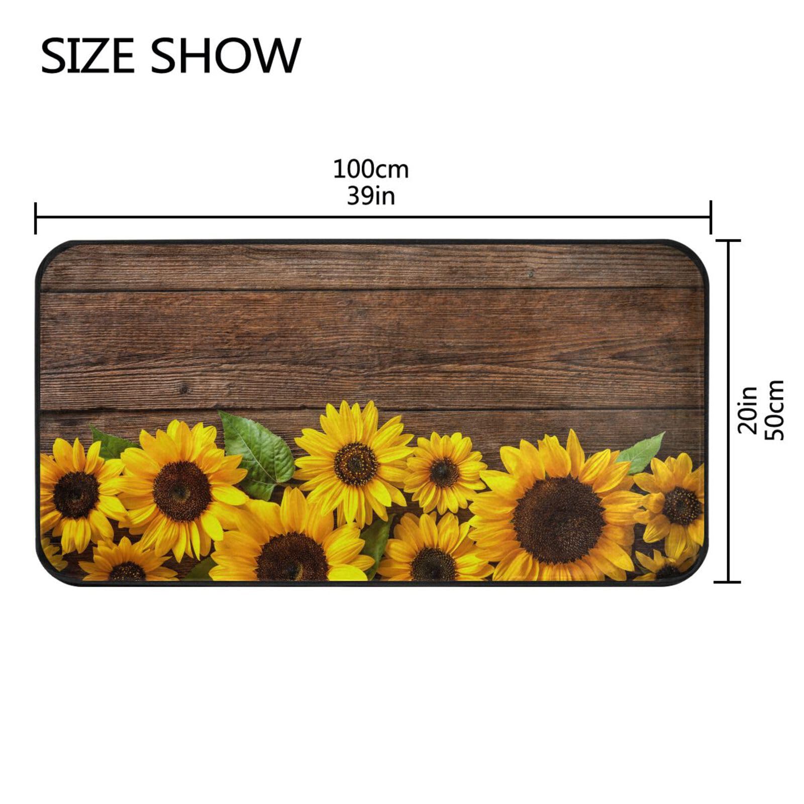 Premium Anti-Fatigue Sunflower Kitchen Rug - 39