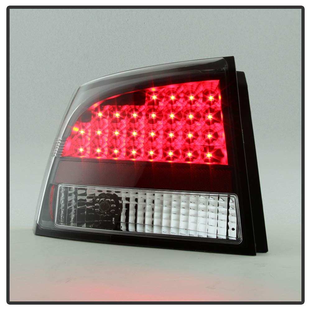 ACANII LED Tail Lights Brake Lamps Set for 2006-2008 Dodge Charger - Black Housing, Driver & Passenger Side Assembly - Upgrade Your Car's Style & Safety for Night Driving