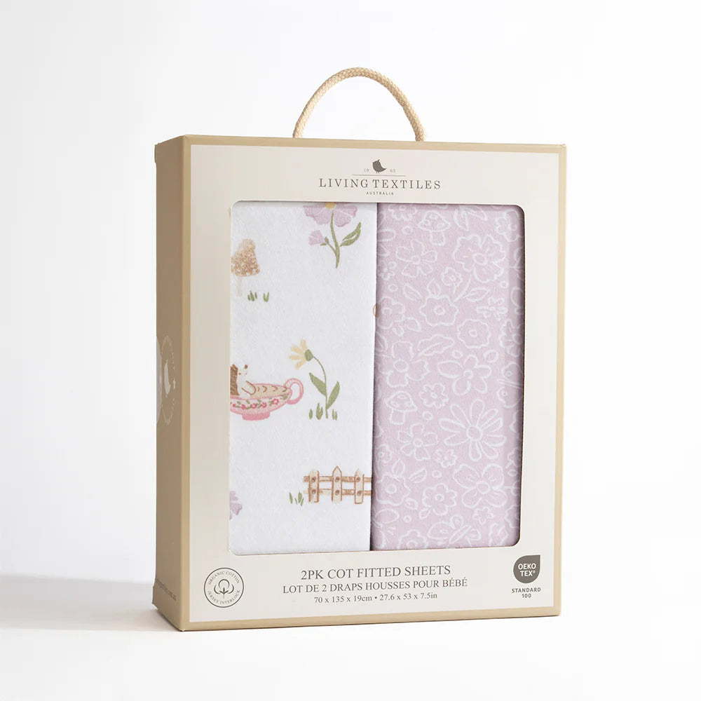Whimsical Wonderland Cotton Fitted Crib Sheets 2-Pack - Soft Baby Bedding for Nursery, Daycare & Travel