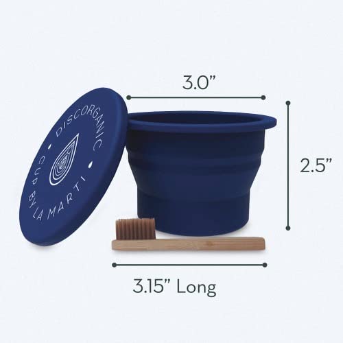 Organic Menstrual Cup & Disc Sterilizer by LaMarti - Reusable Period Cup Cleaner, Travel Wash Case & Storage Container | Portable Sanitizer for Camping, Gym & On-the-Go Hygiene