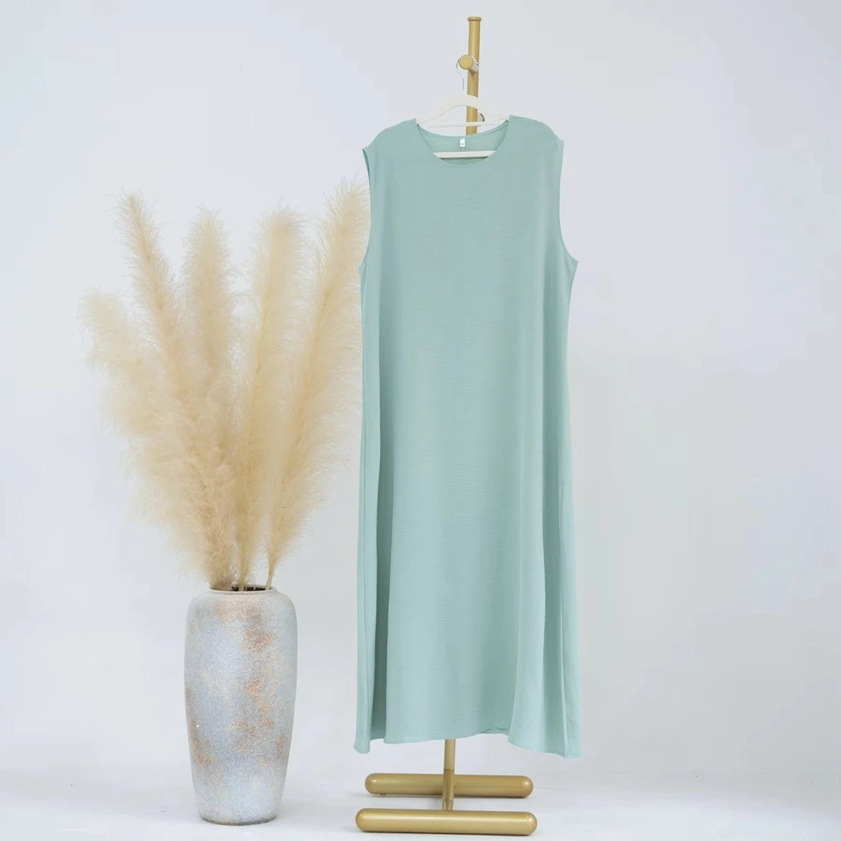 11 Color Options Muslim Women's Wrinkle-Free Underdress - Sleeveless Inner Slip for Modest Dressing | Perfect Under Abaya, Maxi Dress & Prayer Outfits
