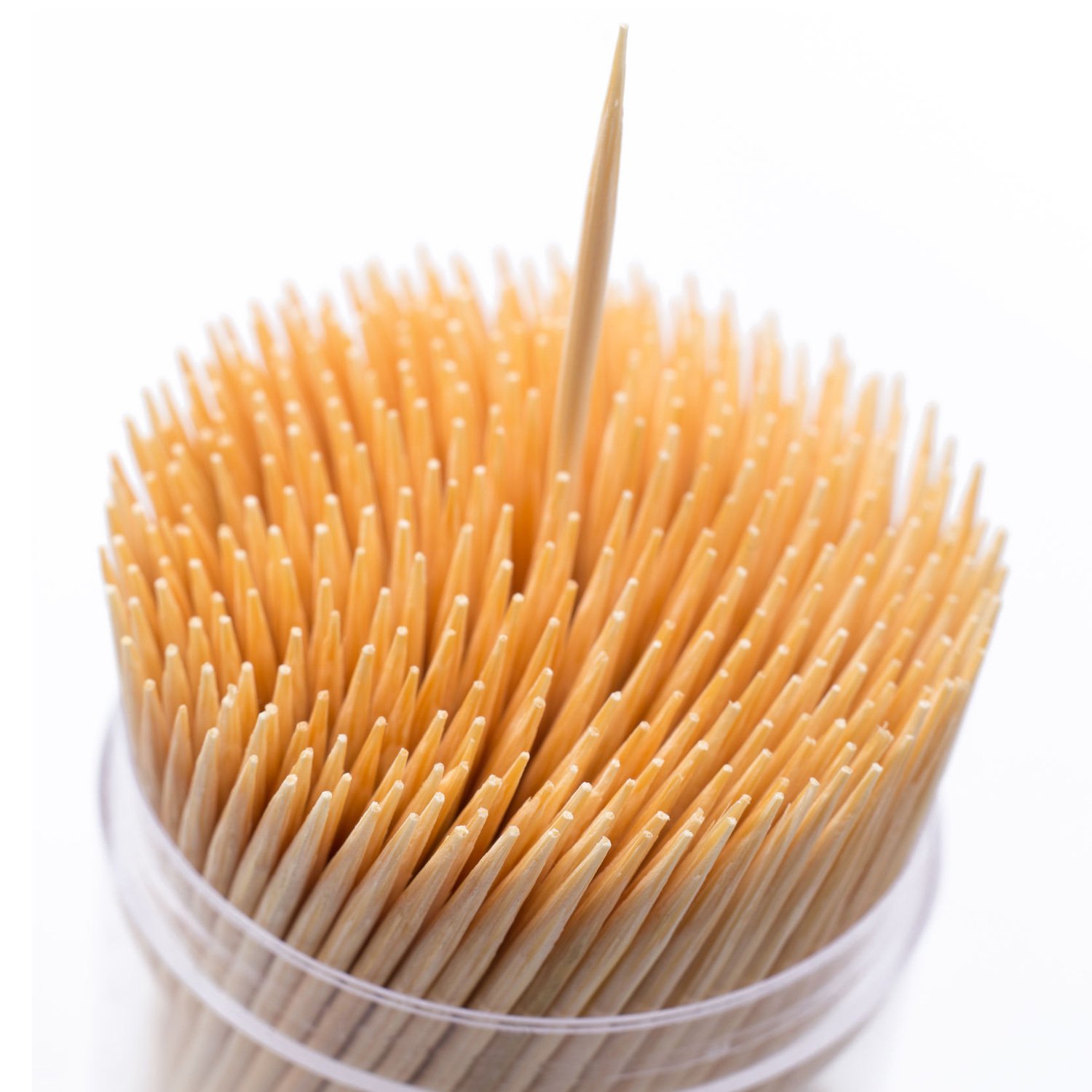 Bamboo Wooden Toothpicks 3000 Count - Round Strong Splinter-Free Toothpicks for Teeth Cleaning, Appetizers, and Party Snacks - Perfect for Home, Restaurants, and Catering Events