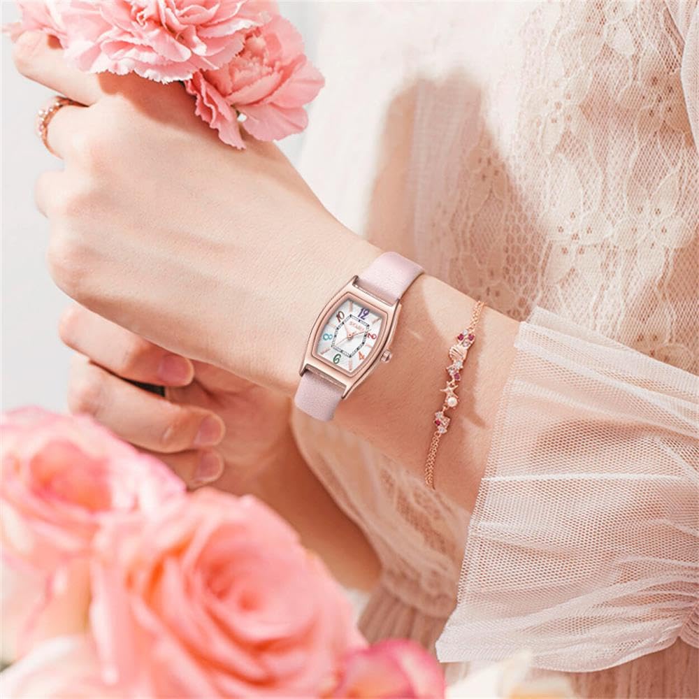 Forrader Women's Quartz Watch with Leather Strap - Fashionable Ladies Watch with Large Numbers for Easy Reading | Perfect for Everyday Wear, Office & Casual Outfits