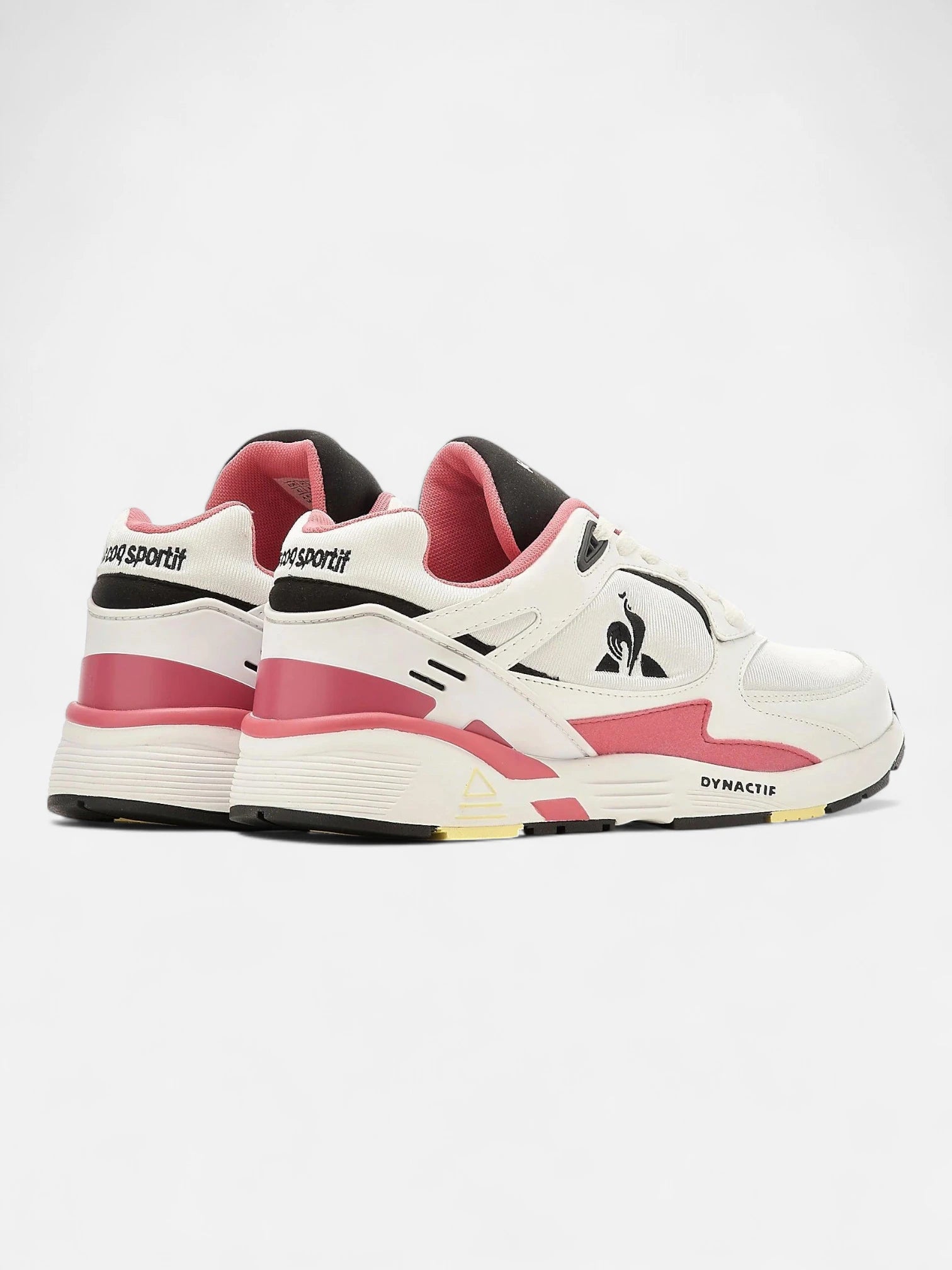 Le Coq Sportif LCS R1100 Nineties Sneakers - White & Pink Retro Running Shoes for Women | Casual Wear, Gym, Street Style