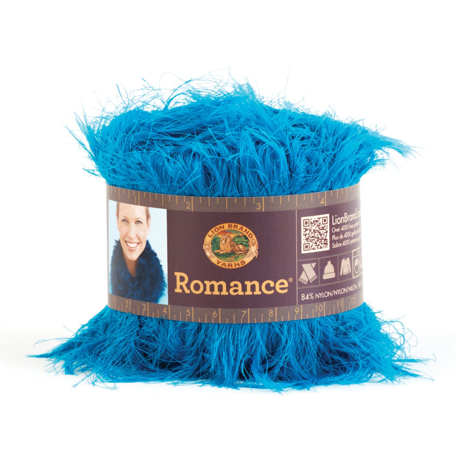 Lion Brand Yarn 325-148 Romance Yarn - Spa Blue | Soft Knitting & Crochet Yarn for Scarves, Blankets & Baby Clothes | Premium Acrylic Fiber for Handmade Crafts