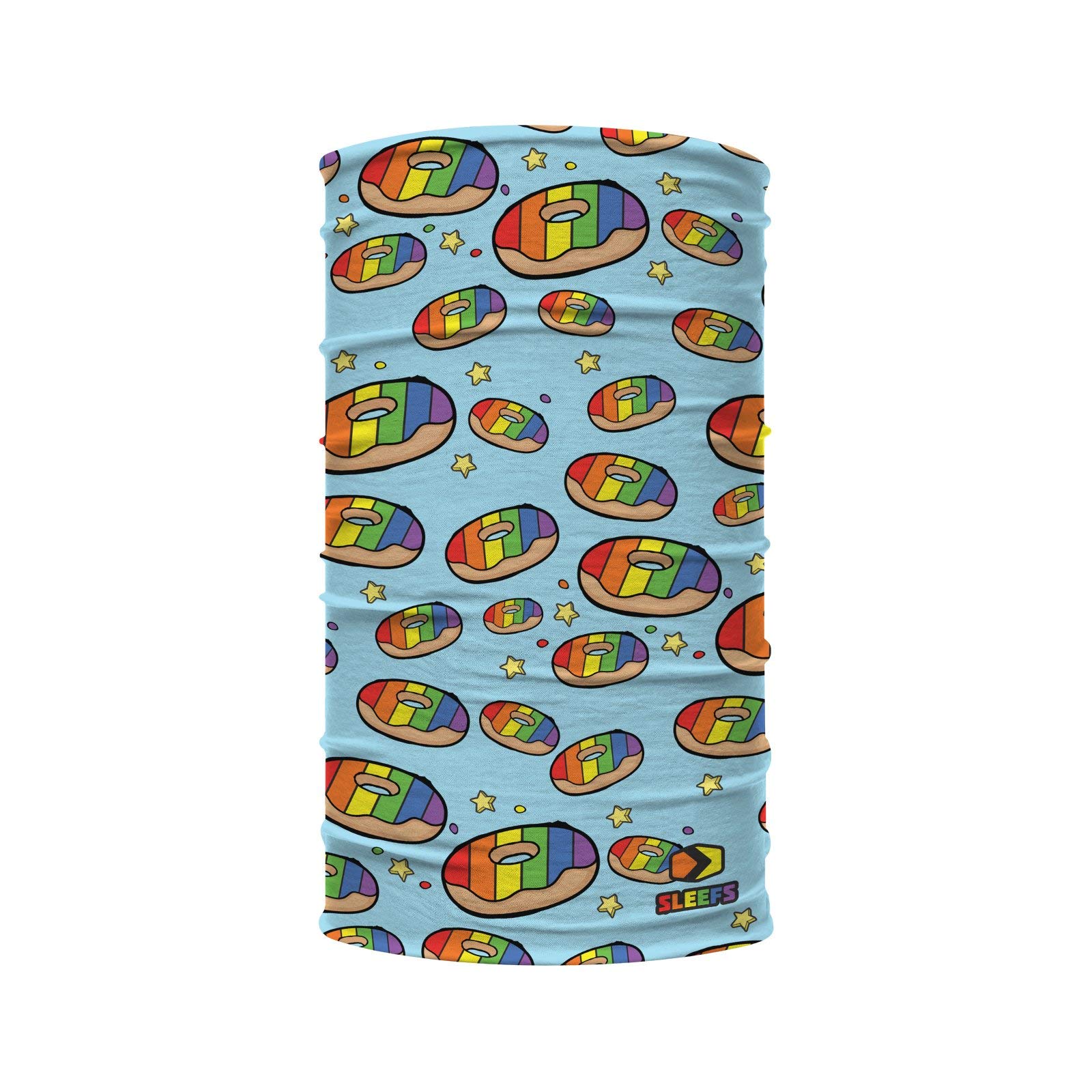 Rainbow Donuts Kids Neck Gaiter - Soft Stretchy Face Cover for Boys & Girls - Perfect for Outdoor Play, School, Sports & Winter Protection