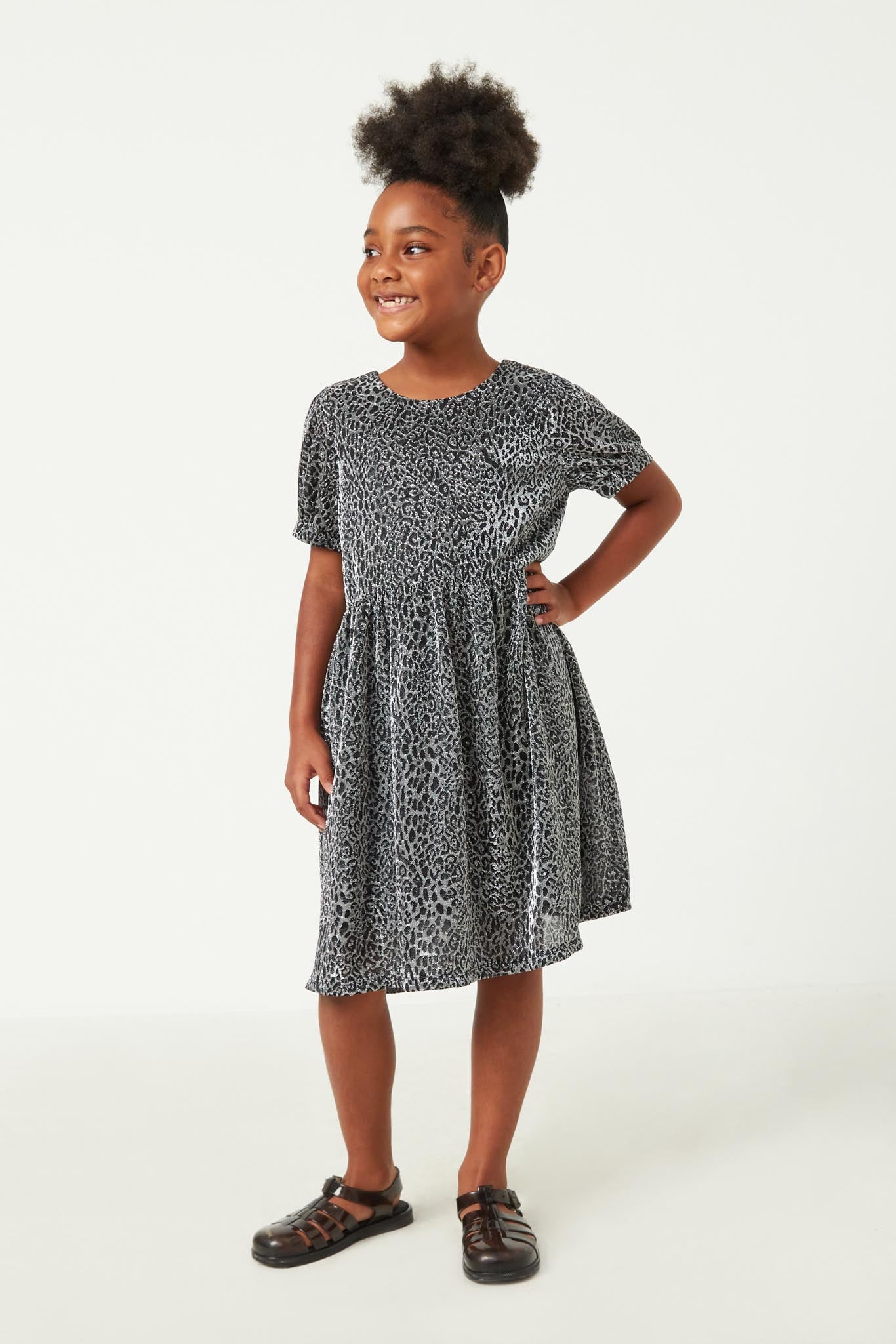 Stylish Metallic Animal Print Knit Dress for Women | Trendy Party & Evening Wear | Perfect for Night Out, Club, and Special Occasions