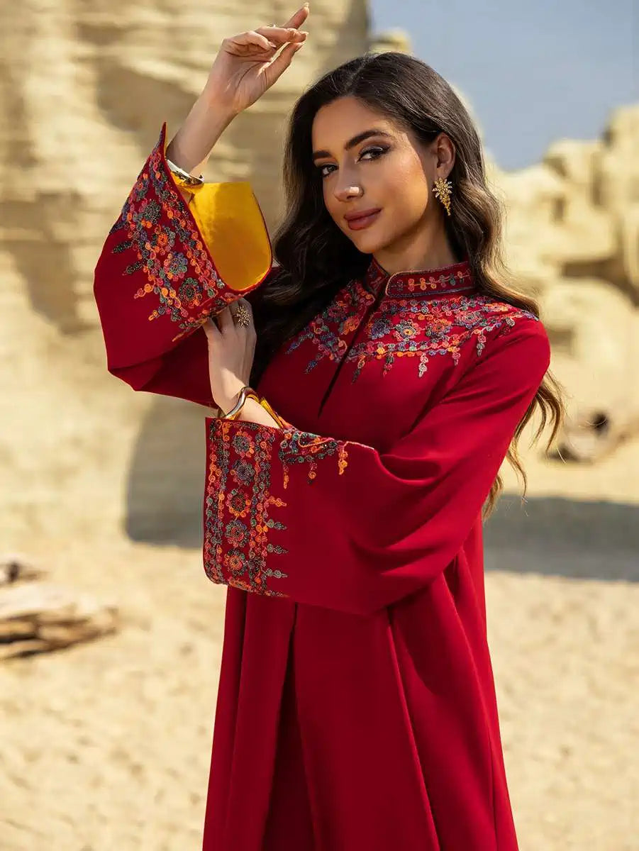 Elegant Embroidered Caftan Dress for Women - Boho Chic Kaftan & Jalabiya for Eid, Wedding, and Special Occasions | Perfect for Summer Beachwear and Evening Parties
