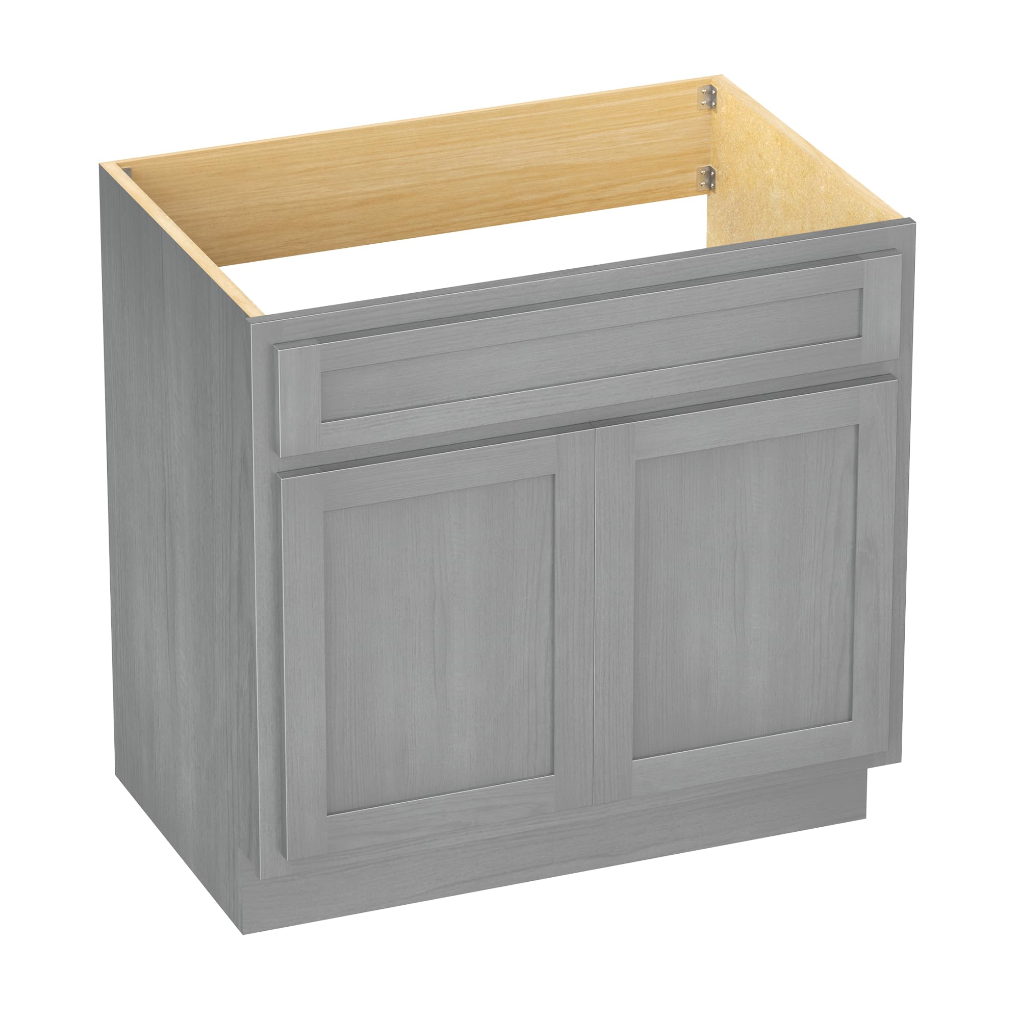 Vanity Art 36 Inch Double Shutter Door Bathroom Vanity Base Cabinet with Soft Closing Shaker Drawer - Sturdy Floor Mount Storage Organizer for Bathroom, Bedroom, Living Room & Kitchen (VA4036-S) - Perfect for Small Space Organization & Home Décor