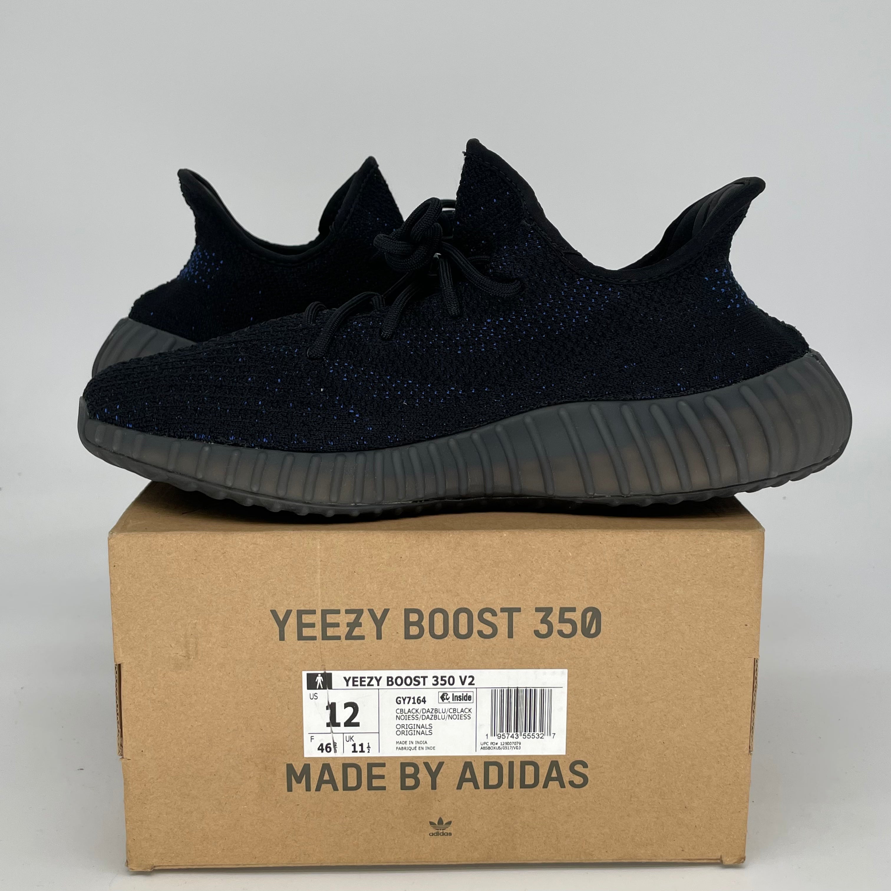 Adidas Yeezy 350 V2 Dazzling Blue Sneakers - Men's Size 12 (GY7164) | Comfortable Running Shoes for Casual Wear & Gym Workouts