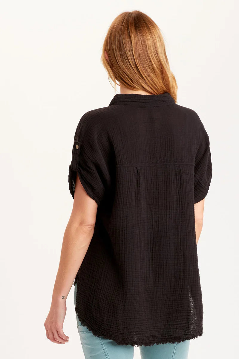 Aurelius Black Tunic for Women - Elegant & Comfortable Casual Wear for Office, Party & Everyday Outfits