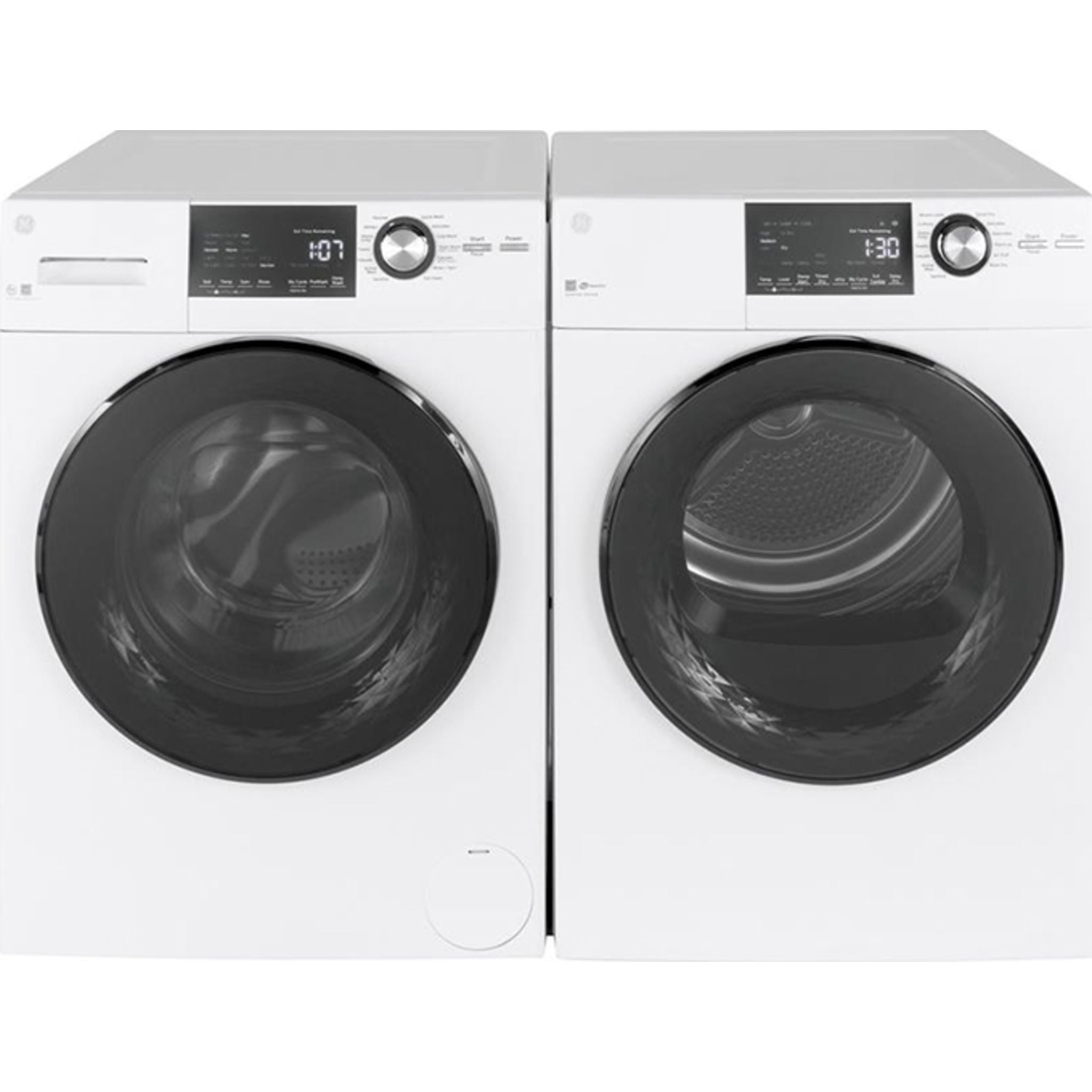 GE 4.1 Cu. Ft. Vented Electric Dryer with Stainless Steel Drum - White (GFD14JSINWW) | Energy Efficient Laundry Appliance for Home & Apartment Use