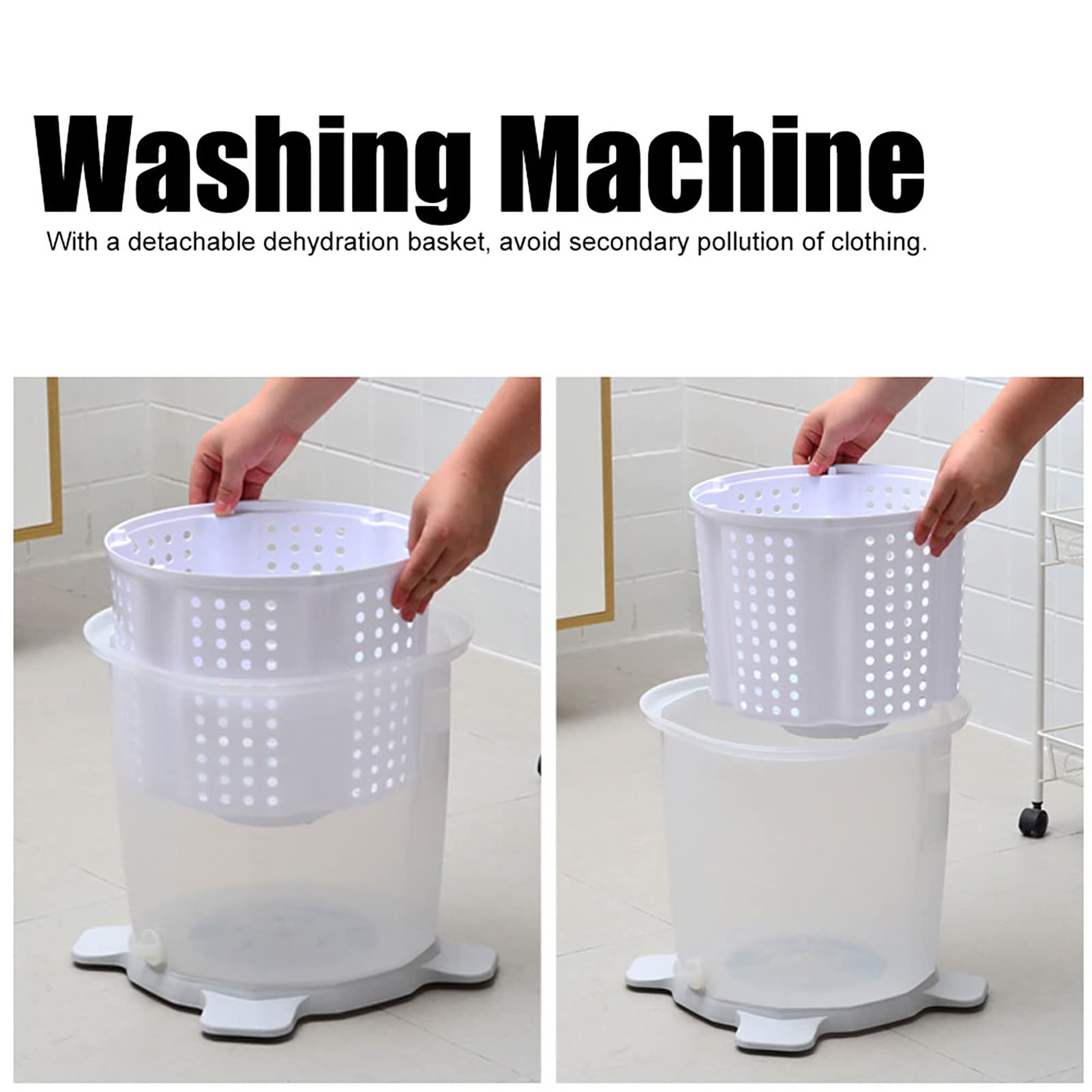 Portable Mini Washing Machine with Spin Dryer - Compact Laundry Washer for Underwear, Socks, Baby Clothes & Towels | Perfect for Apartments, Dorms, RVs & Travel