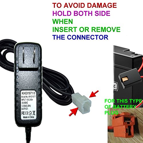 Original Wall Charger AC Adapter for W302PJ ROLLPLAY PJ Masks Scooter - 6V Battery Charger Power Supply - Replacement for ROLLPLAY Ride-On Toys - Perfect for Kids' Electric Vehicles & Outdoor Play