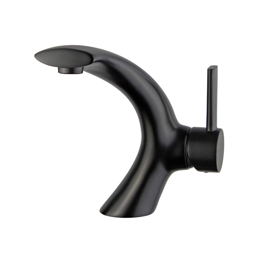 Bellaterra Home Bilbao Single Handle Bathroom Vanity Faucet - 2 x 4 x 7.3 Inch, Matte Black Finish - Perfect for Modern Bathroom Sinks & Vanities