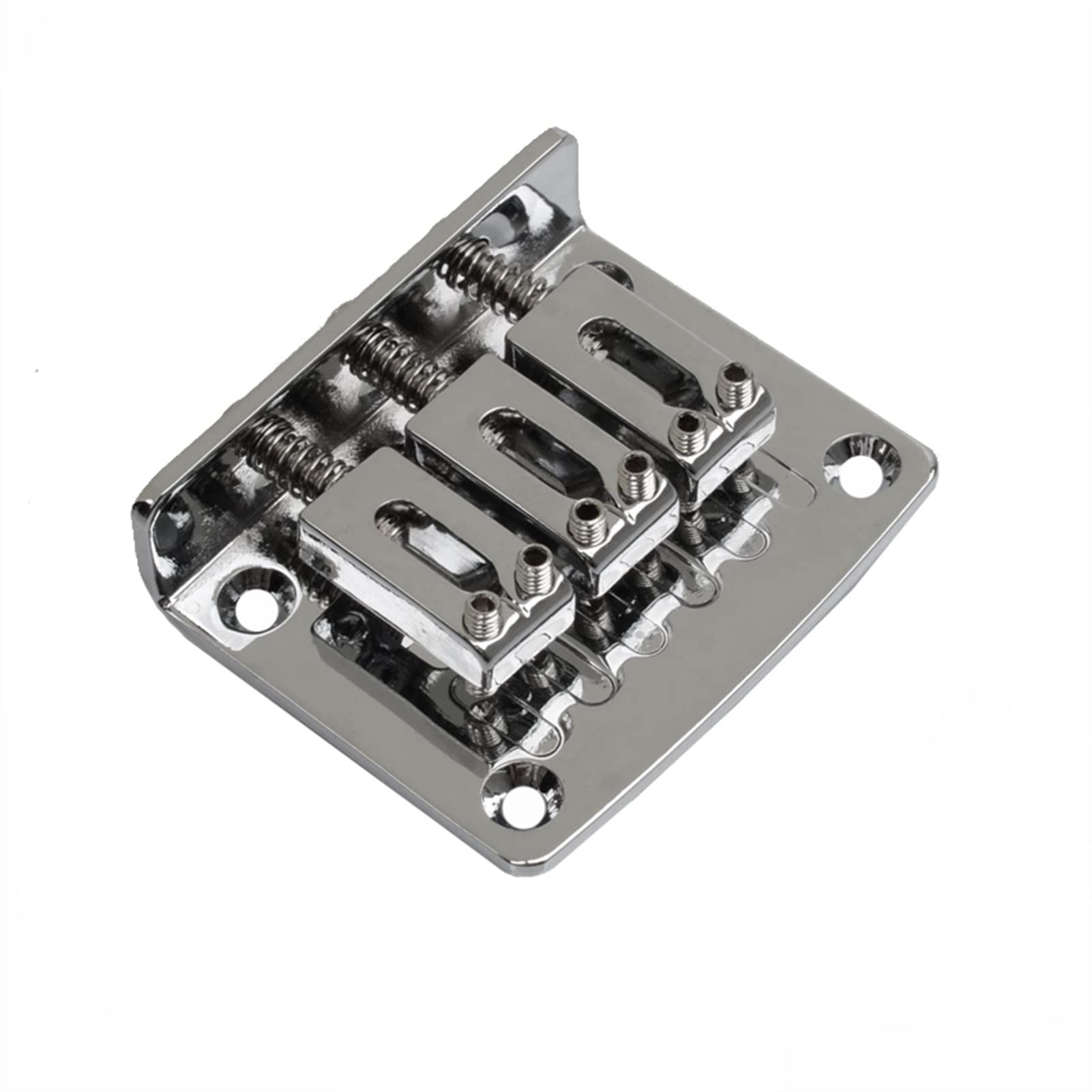 Adjustable 3-String Electric Guitar Bridge Tailpiece - Silver | Replacement Part for Electric Guitars | Perfect for DIY Repairs & Upgrades