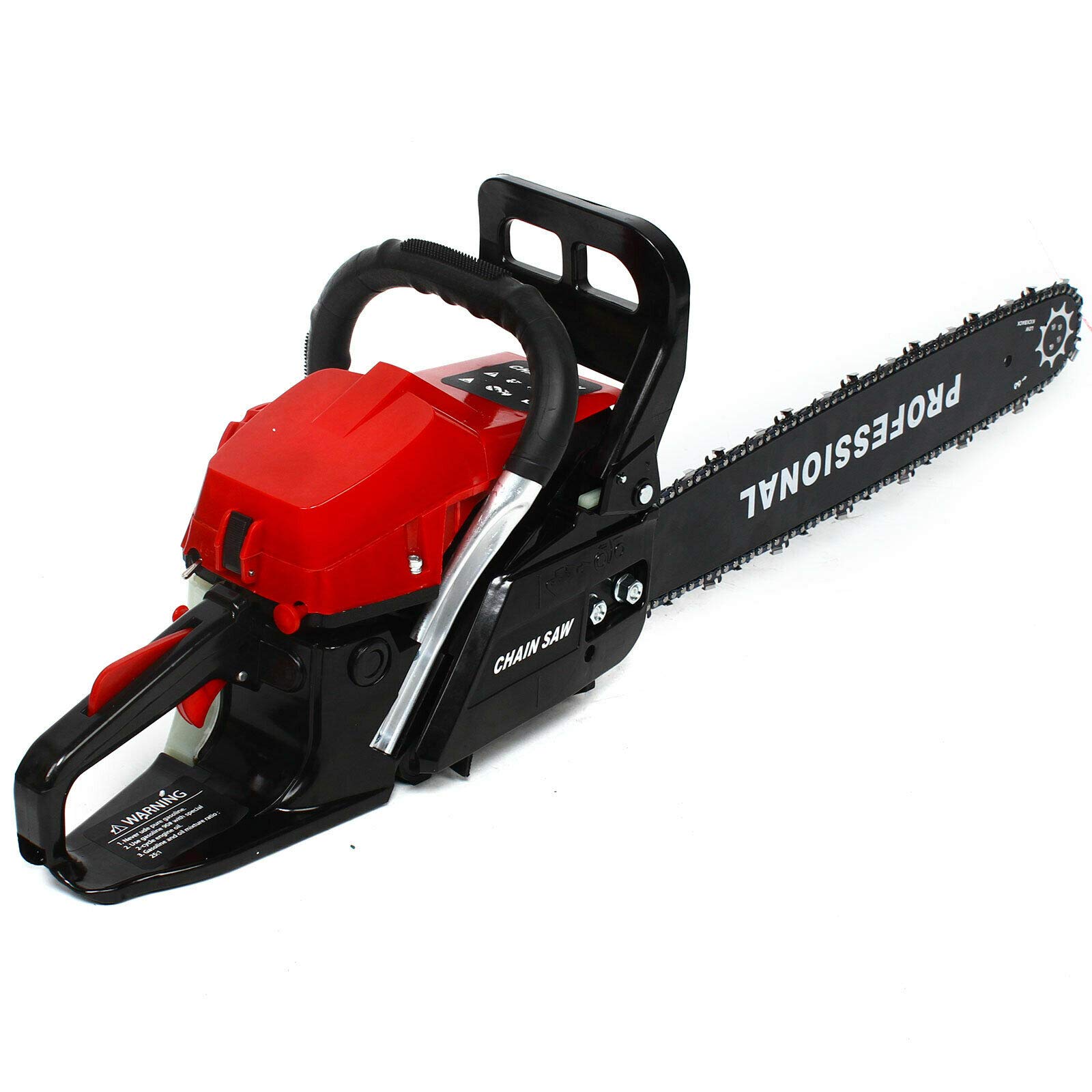 62cc 20-Inch Gas Chainsaw - 2 Stroke Powerful Petrol Chainsaw with Tool Kit for Wood Cutting, Tree Trimming, Outdoor Garden & Farm Use - Heavy Duty Chainsaw for Professional Logging & Landscaping