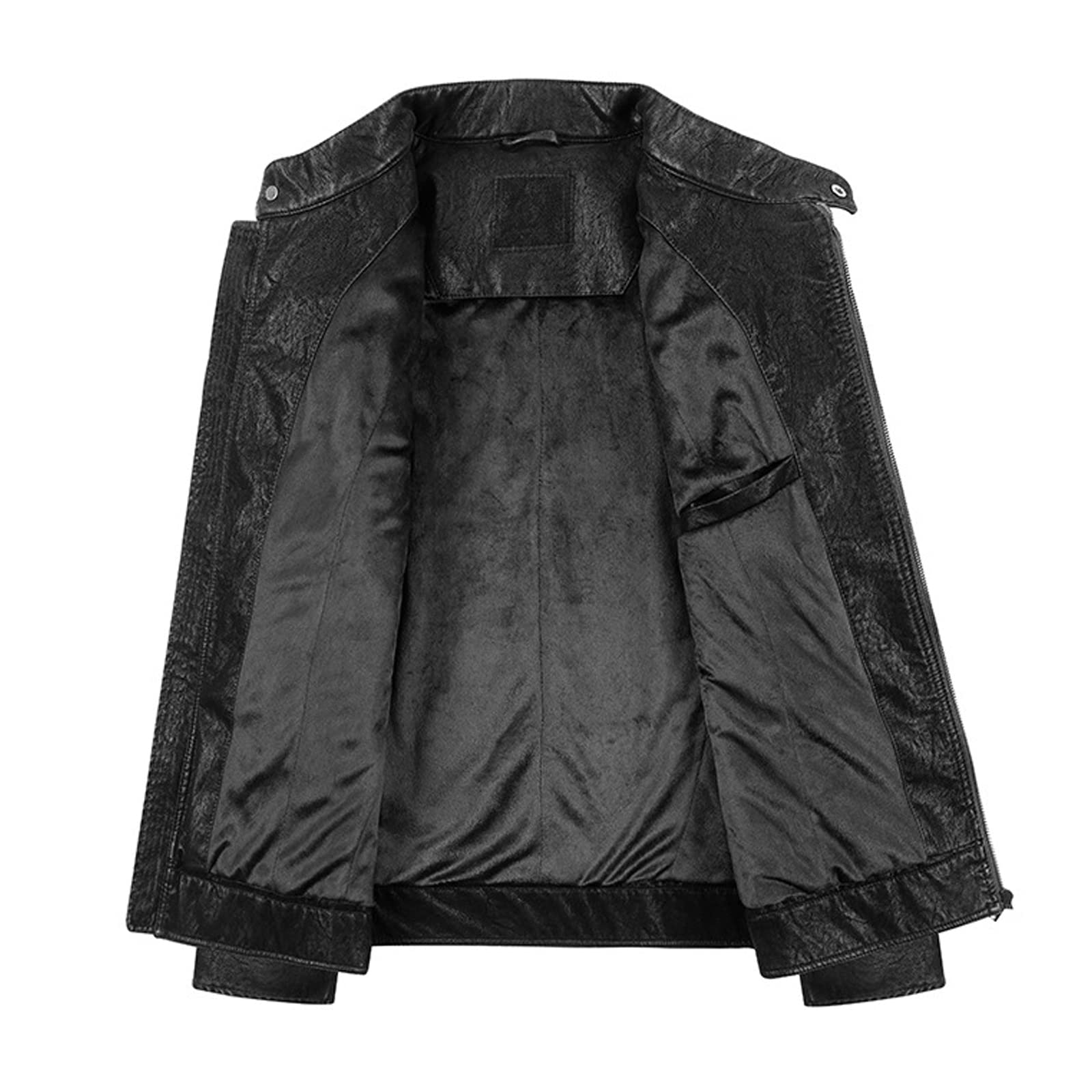 Men's Vintage Biker Jacket - PU Faux Leather Motorcycle Jacket with Stand Collar & Zip-Up | Casual Riding & Outdoor Fashion