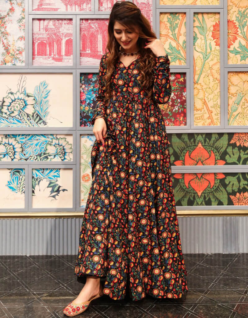 Stylish Black Designer Party Wear Kurti for Women - Elegant Ready-to-Wear Indian Tunic - Perfect for Festive Occasions, Weddings & Special Events