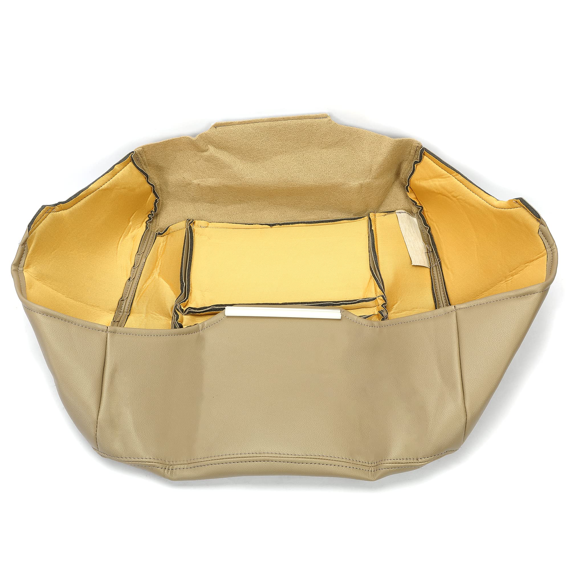 ECOTRIC Tan Synthetic Leather Seat Covers for 2000-2001 Ford Excursion Limited & XLT Models - Driver Bottom & Top Cover + Passenger Top Cover | Durable Protection & Comfort Upgrade for Trucks & SUVs
