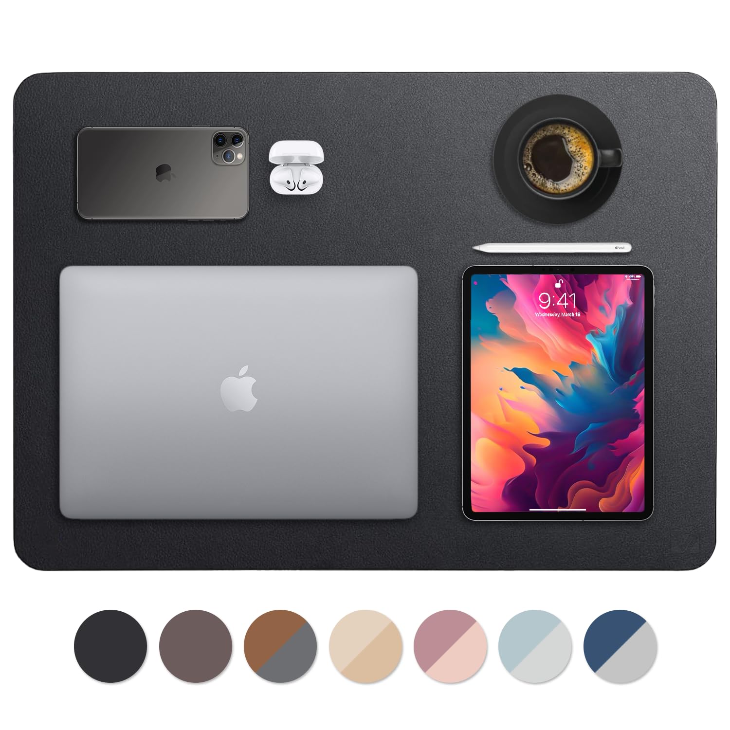Premium PU Leather Desk Mat 24