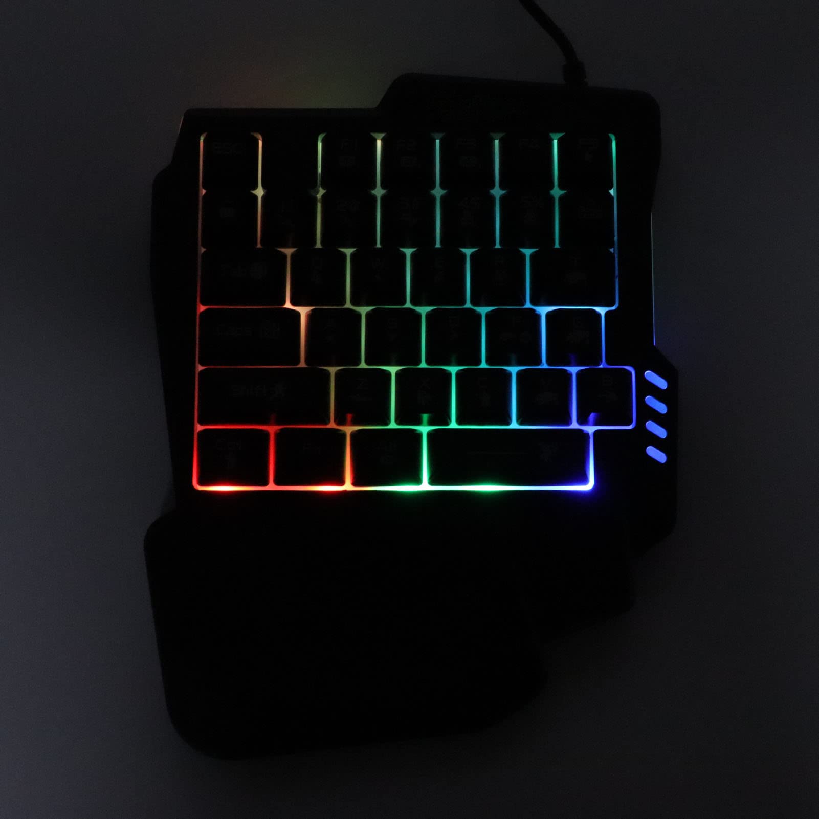 One-Handed Gaming Keyboard - 35 Keys, RGB Backlight, Waterproof for PC Gaming