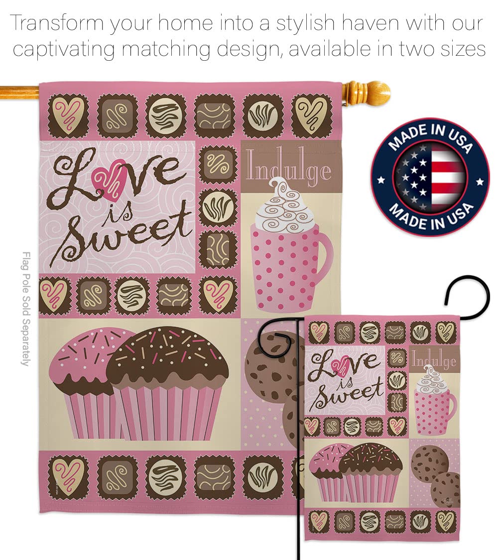 Breeze Decor - Love is Sweet Spring Vertical House Flag 28