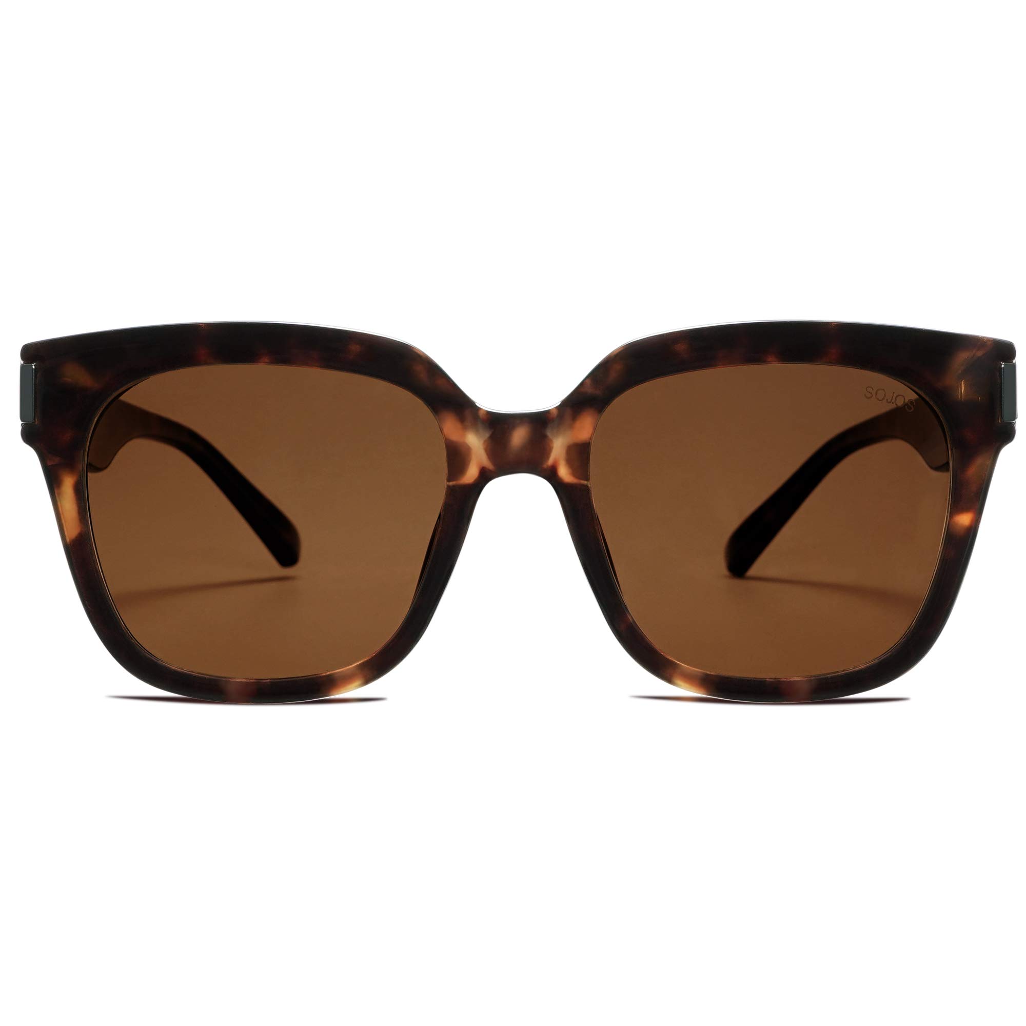 SOJOS Classic Polarized Square Frame Sunglasses for Women & Men - Trendy UV Protection Shades for Driving, Beach & Outdoor Activities | Model SJ2149