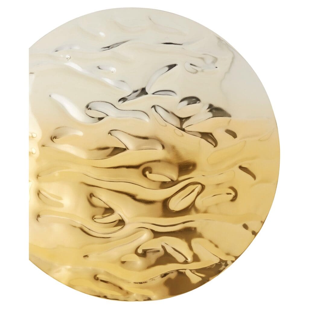 Cyan Design 11316 Ripple Wall Decor - Silver & Gold Small Metal Wall Art for Living Room, Bedroom, or Office Decoration