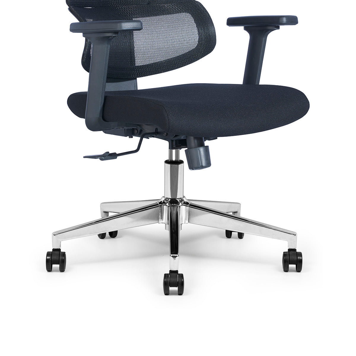 Premium BIRGER Executive Office Chair with Adjustable Headrest - Ergonomic High Back Desk Chair for Home & Office - Black Leather Mesh Computer Task Chair for Long Hours Sitting Comfort