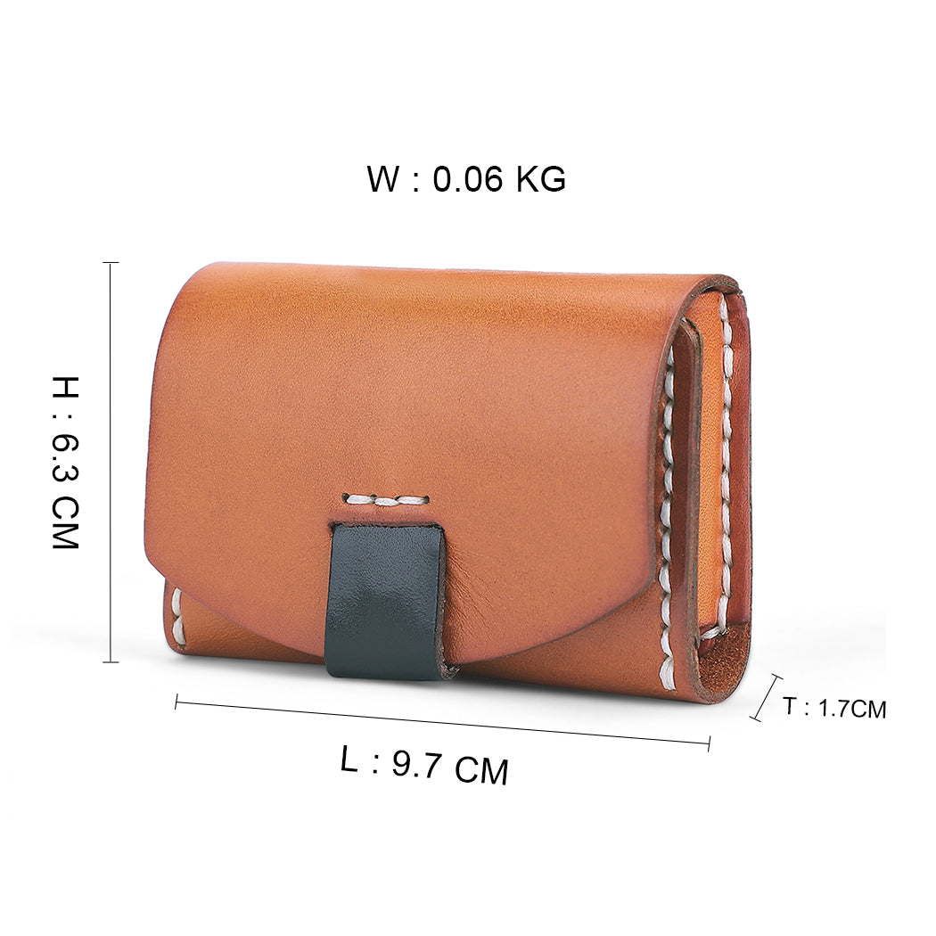 Hand Stitched Genuine Leather Trifold Wallet for Women - Slim RFID Blocking Credit Card Holder - Perfect for Everyday Use, Travel & Gifting