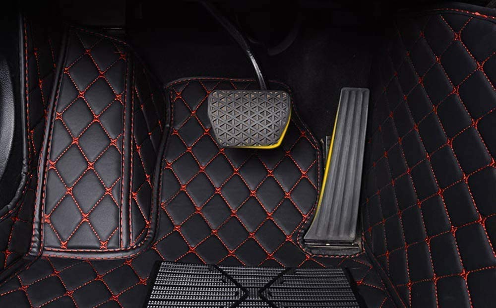 Premium All-Weather Car Floor Mats for Chrysler 200 (2012-2016) - Full Coverage Non-Slip Leather Liners in Red - Perfect for Daily Commuting & Road Trips