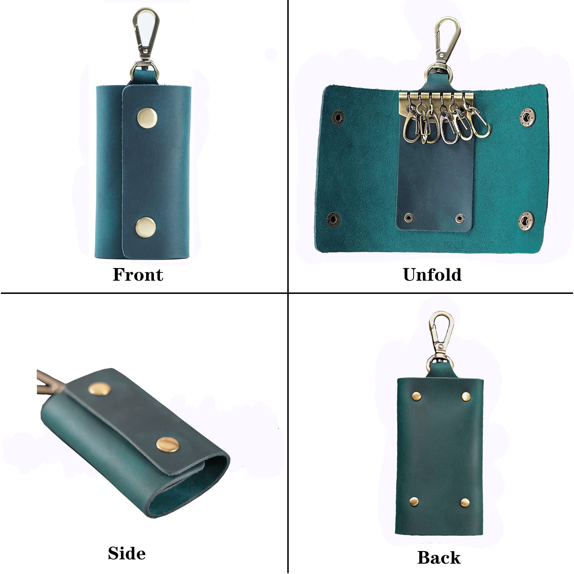 Genuine Leather Key Holder for Men - Waist Hanging Key Organizer with RFID Protection - Perfect Gift for Dad, Husband & Boyfriend - Ideal for Work, Travel & Outdoor Activities