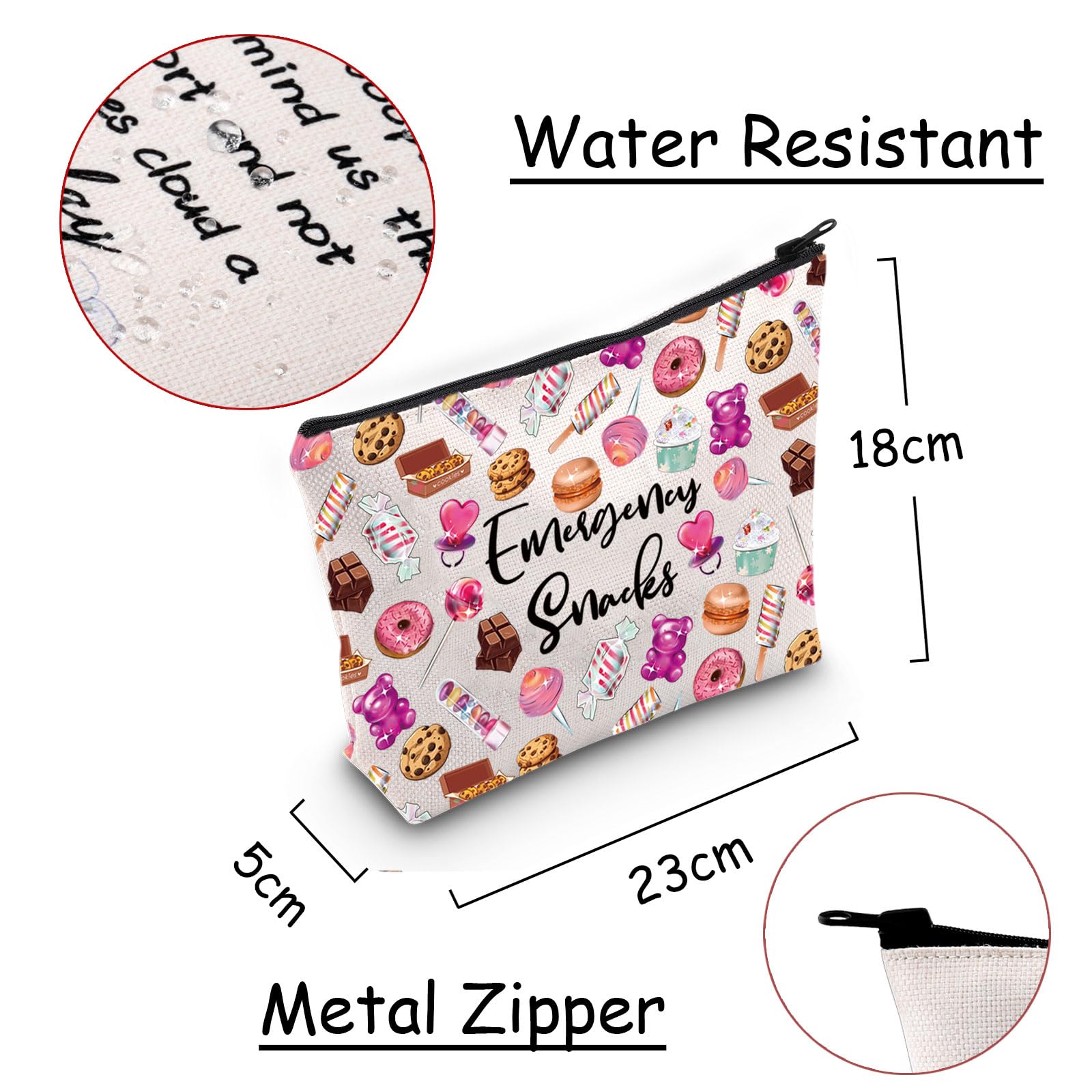 JXGZSO Reusable Zipper Food Storage Bags - Emergency Snacks Pouch, Airtight Food Safe Containers for Travel, Camping & Office Snacks - Perfect Gift for Food Lovers