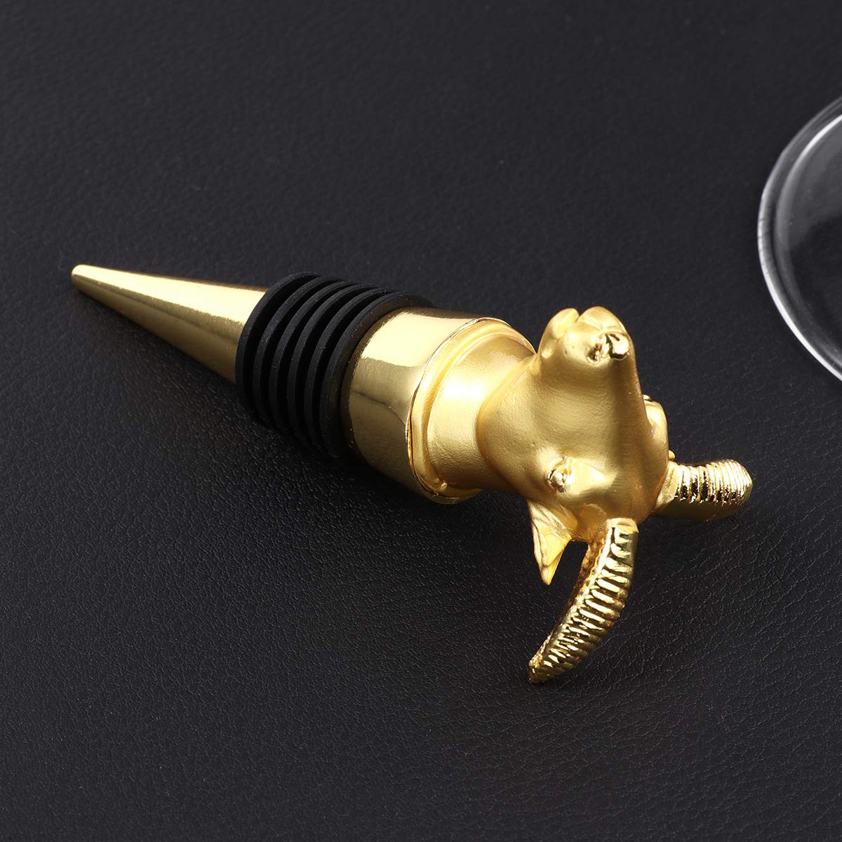DOITOOL 1pc Alloy Wine Bottle Stopper - Reusable Cork Plug for Red, White & Sparkling Wine - Perfect for Home Bars, Restaurants & Gifts
