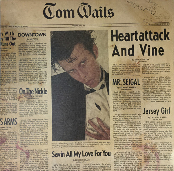 Tom Waits - Heartattack and Vine LP Vinyl Record Album (VG Condition) - Perfect for Vintage Music Collectors & Jazz Enthusiasts