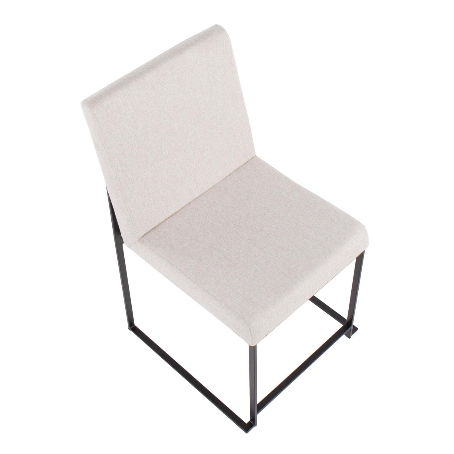LumiSource High Back Fuji Dining Chair Set of 2 - Modern Upholstered Kitchen Chairs for Dining Table - Comfortable Contemporary Seating for Home, Restaurant & Office Use