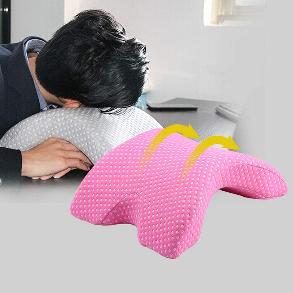 ALEVMOOM Memory Foam Cuddle Pillow - Arm & Neck Support Pillow for Side Sleepers, Couples & Cervical Pain Relief - Perfect for Travel, Office, Bed, Reading & Napping - Ideal for Back Pain, Pregnancy & Relaxation