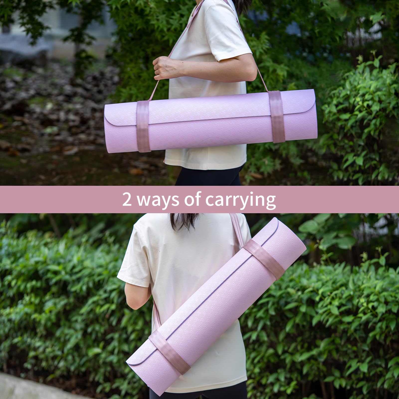 Trilancer Adjustable Yoga Mat Strap with Hook and Loop Closure - Yoga Mat Carrier & Organizer (Mat Not Included) - Perfect for Yoga, Pilates, Gym & Travel