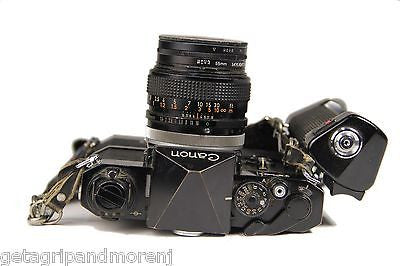 Canon F-1 35mm SLR Film Camera with 50mm FD 1.4 Lens - Vintage Photography, Film Enthusiasts, Professional Shooting
