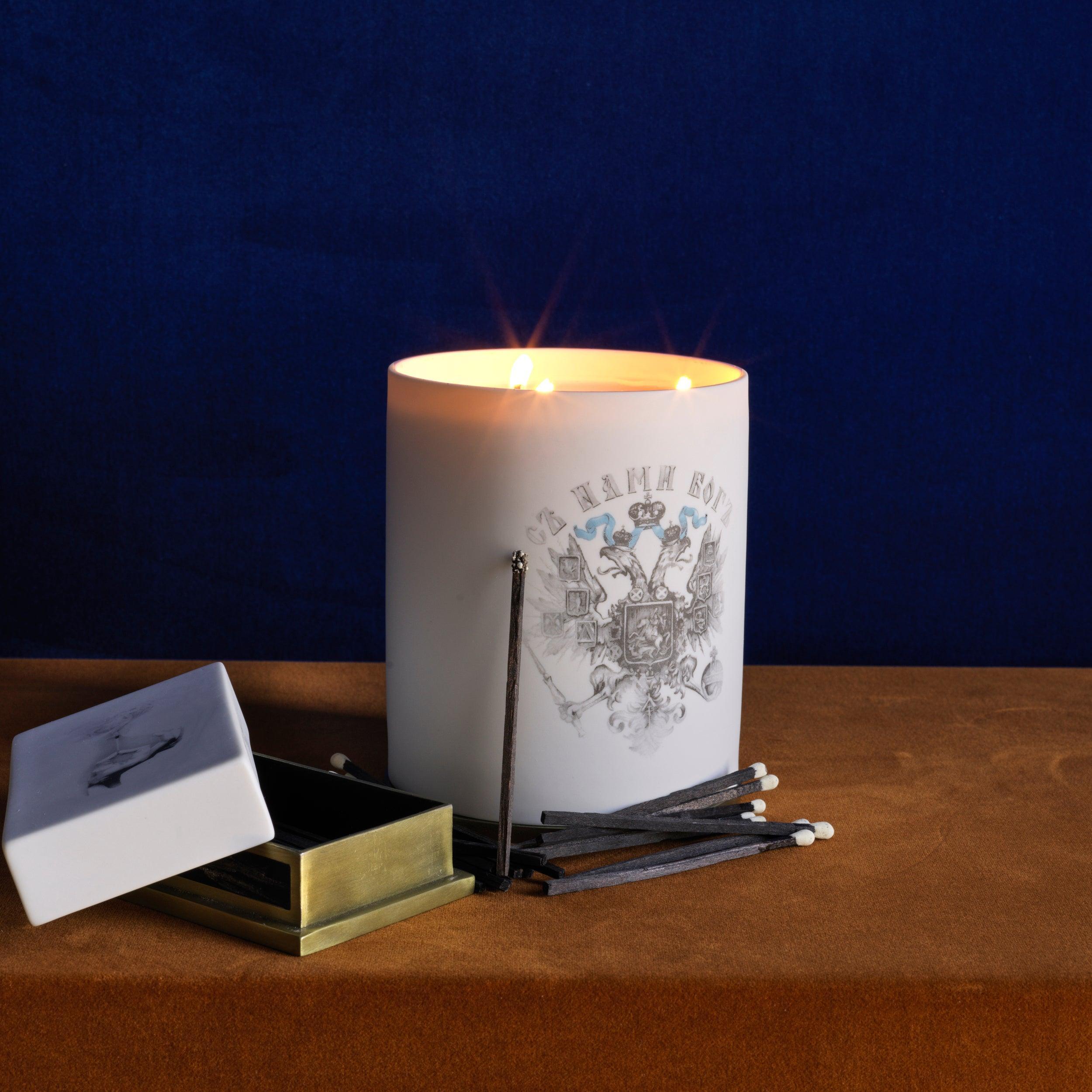 Russian Tea No.75 Scented Candle - 3 Wick Soy Wax Candle for Home, Relaxation & Aromatherapy | Perfect for Living Room, Bedroom & Spa