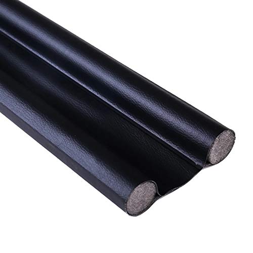 96cm Flexible Door Bottom Seal Strip - Weatherproof Wind Blocker for Draft Protection - Perfect for Exterior/Interior Doors, Windows & Garages (Black)